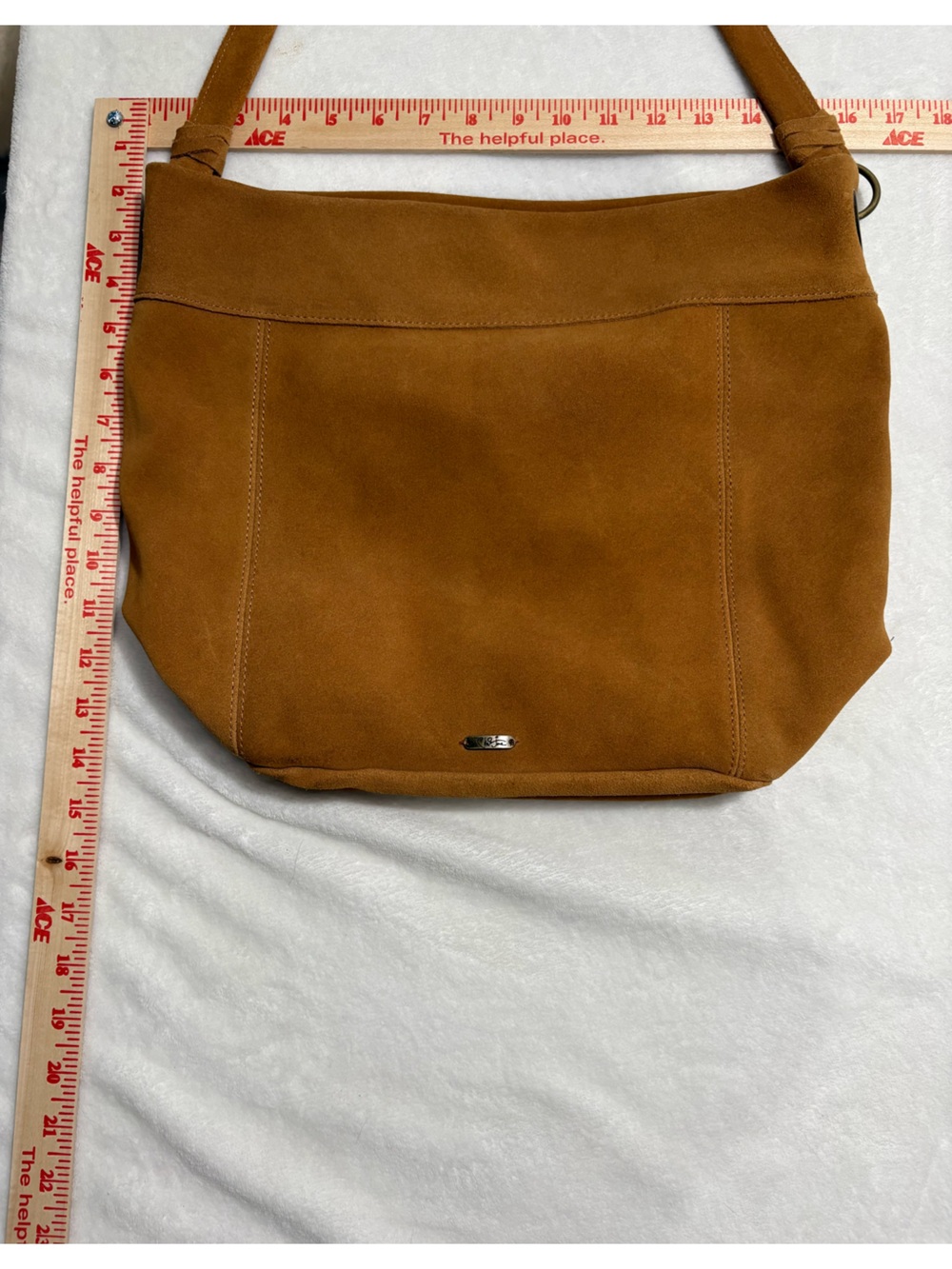 Elle & Jae Gypset Suede Purse in Cognac Brown